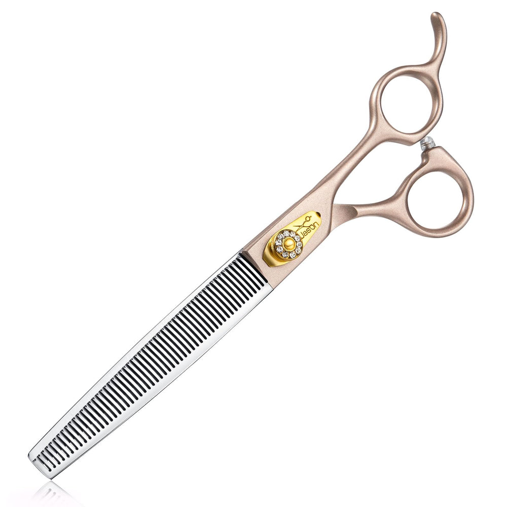 Tijeras de acicalado JASON para perros de 7-5 pulgadas con 54 dientes, corte suave.