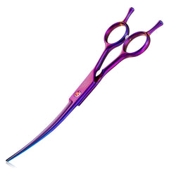 Tijeras curvas JASON con mango ergonómico para sesiones de cuidado prolongadas