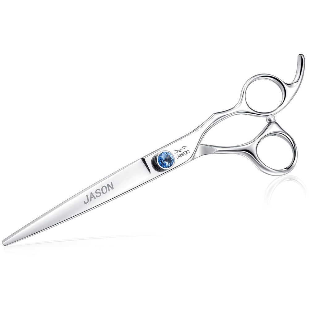 Tijeras JASON para perros rectas de 7 pulgadas, corte profesional y cómodo