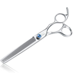 Tijeras Jason para perros, 7 pulgadas, 50 dientes, guía de acabado suave para mezcla de longitudes.