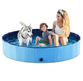 Jasonwell piscina plegable para perros, 71 pulgadas, azul, ideal para baño exterior.