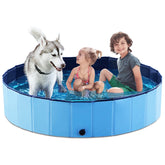Piscina plegable Jasonwell para perros en exterior, lista para juego.