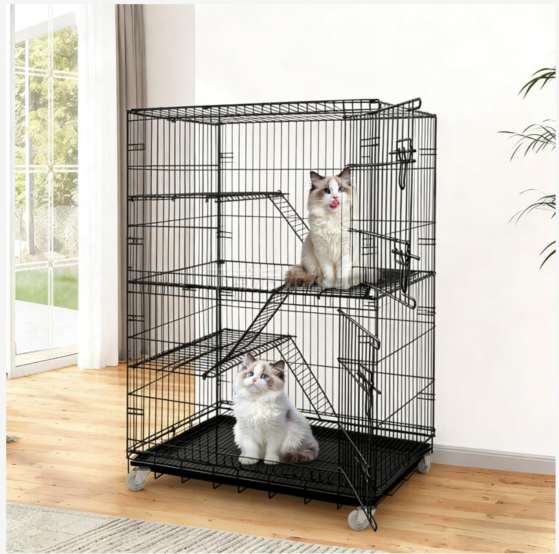 JaxSteam jaula gato 4 niveles, espacio vertical para trepar y descansar con seguridad