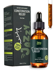 Gotas Jazzy Fuzzy en botella, alivio suave del estreñimiento en gatos.
