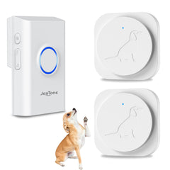 JeaTone campana para perros: receptor enchufable facilita entrenamiento y salida al exterior.