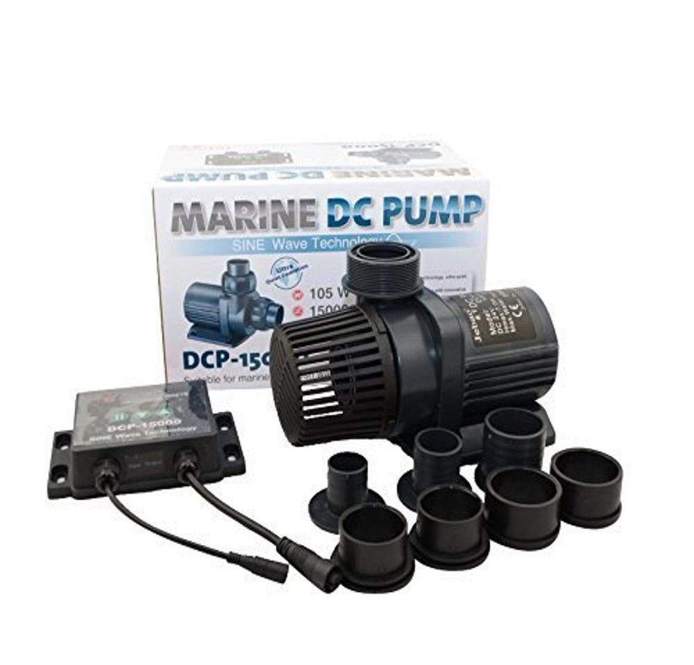 Bomba de retorno Jebao DCP con flujo ajustable para acuarios tranquilos.