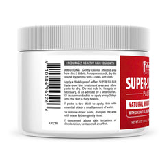 Jeffers Super Sulfur Paste muestra textura cremosa para cobertura suave.