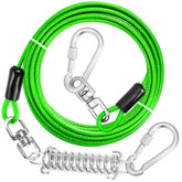 Jenico cable para perros de 10 pies, libertad segura en jardín y paseo.