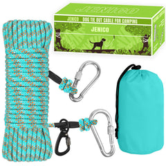 Jenico cable para perros acampar 100 pies mejora visibilidad nocturna.
