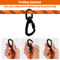 Jenico cable para perros camping de 70 ft, ideal para espacios amplios.