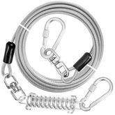Jenico cable tira-perro 10ft, ideal para patios seguros y paseos controlados.