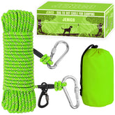Jenico cable tiro perro 50ft reflejante, mejora visibilidad nocturna para paseos