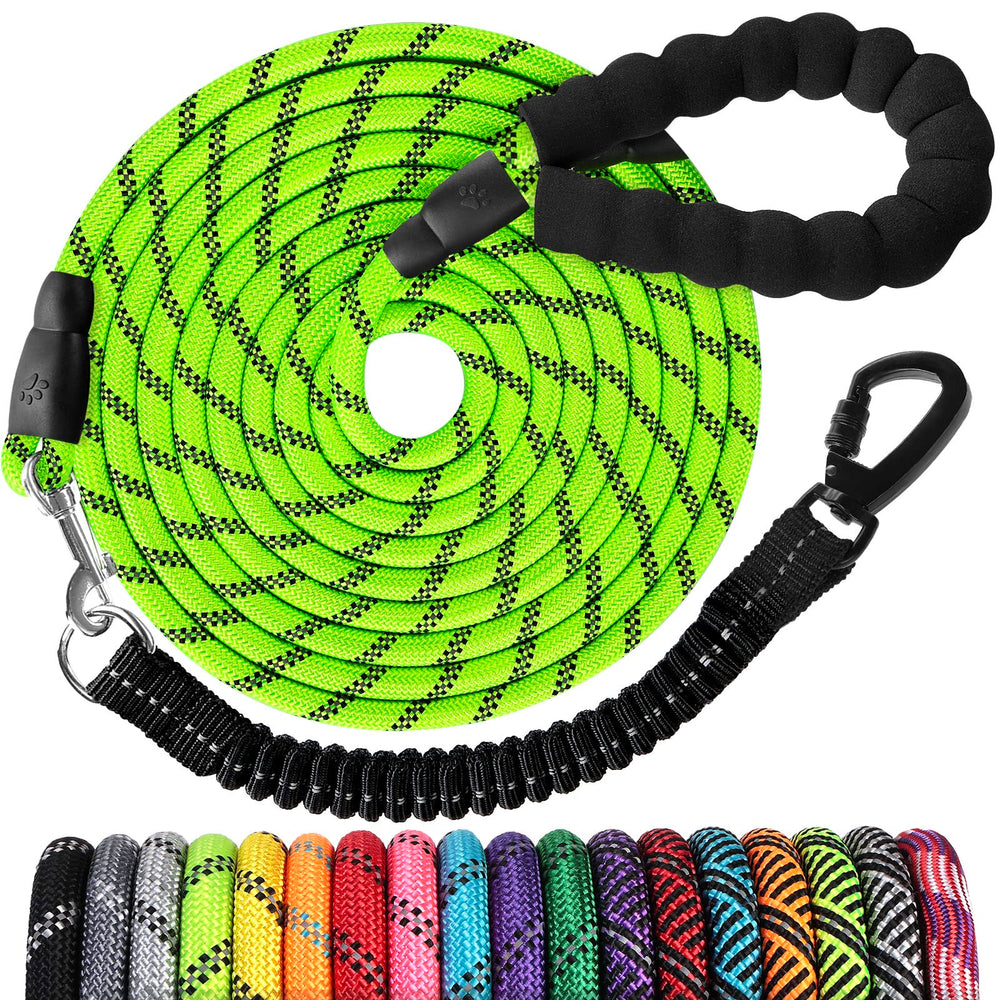 Jenico correa para perros de 30 pies con amortiguación bungee para paseos suaves.