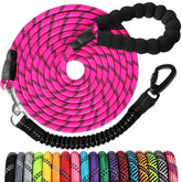 Correa Jenico para perro 40 ft con amortiguación y reflectiva para paseos seguros.