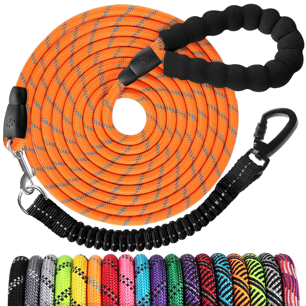 Jenico correa para perros de 50 pies, resistente y ideal para paseos prolongados.