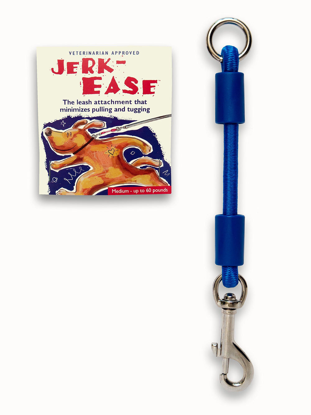 JERK-EASE extensor-bungee para correa de perro, mejora el control durante paseos.