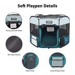 JesPET Playpen ofrece ventilación óptima con 8 ventanas de malla.