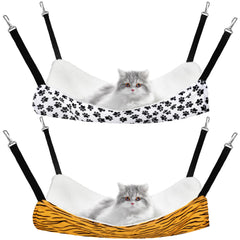 Jetec hamaca colgante reversible Zebra para mascotas, descanso cómodo y seguro.