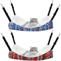 Jetec hamaca para gatos, diseño doble cara, patrón étnico, descanso cómodo.