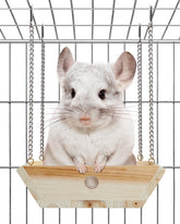 Jevnd hamaca madera natural jaula chinchilla: descanso cómodo y seguro para trepar.