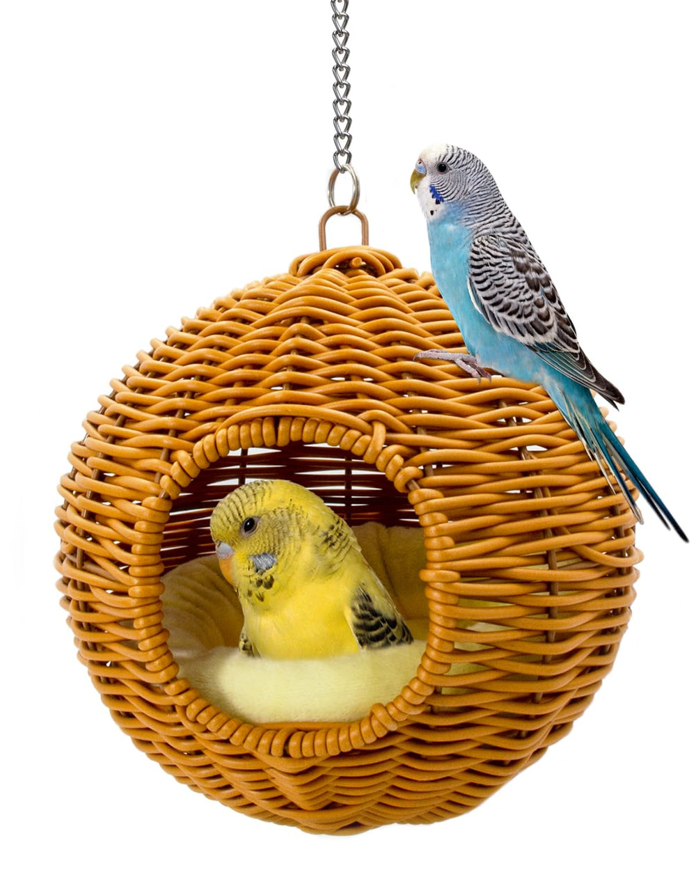 Jevnd nido para aves con marco de acero reforzado, seguridad duradera en jaula.