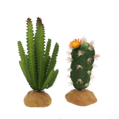 JIHAQUA planta artificial, dos piezas surtidas para terrario, colores vivos.