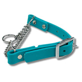 Collar Martingale Biothane turquesa de JIM HODGES DOG TRAINING para entrenamiento diario