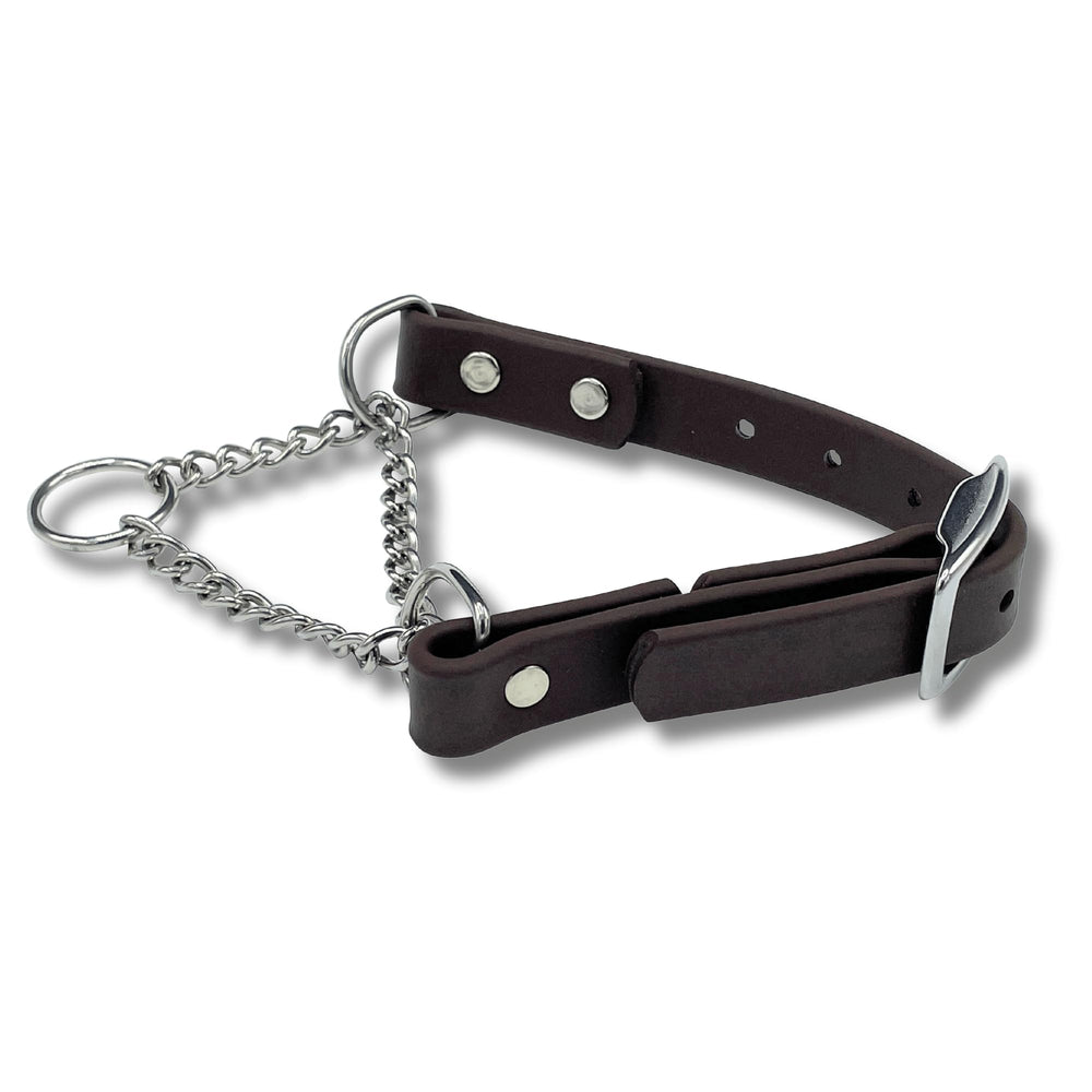 JIM HODGES DOG TRAINING collar martingale Biothane XXS marrón para razas pequeñas.