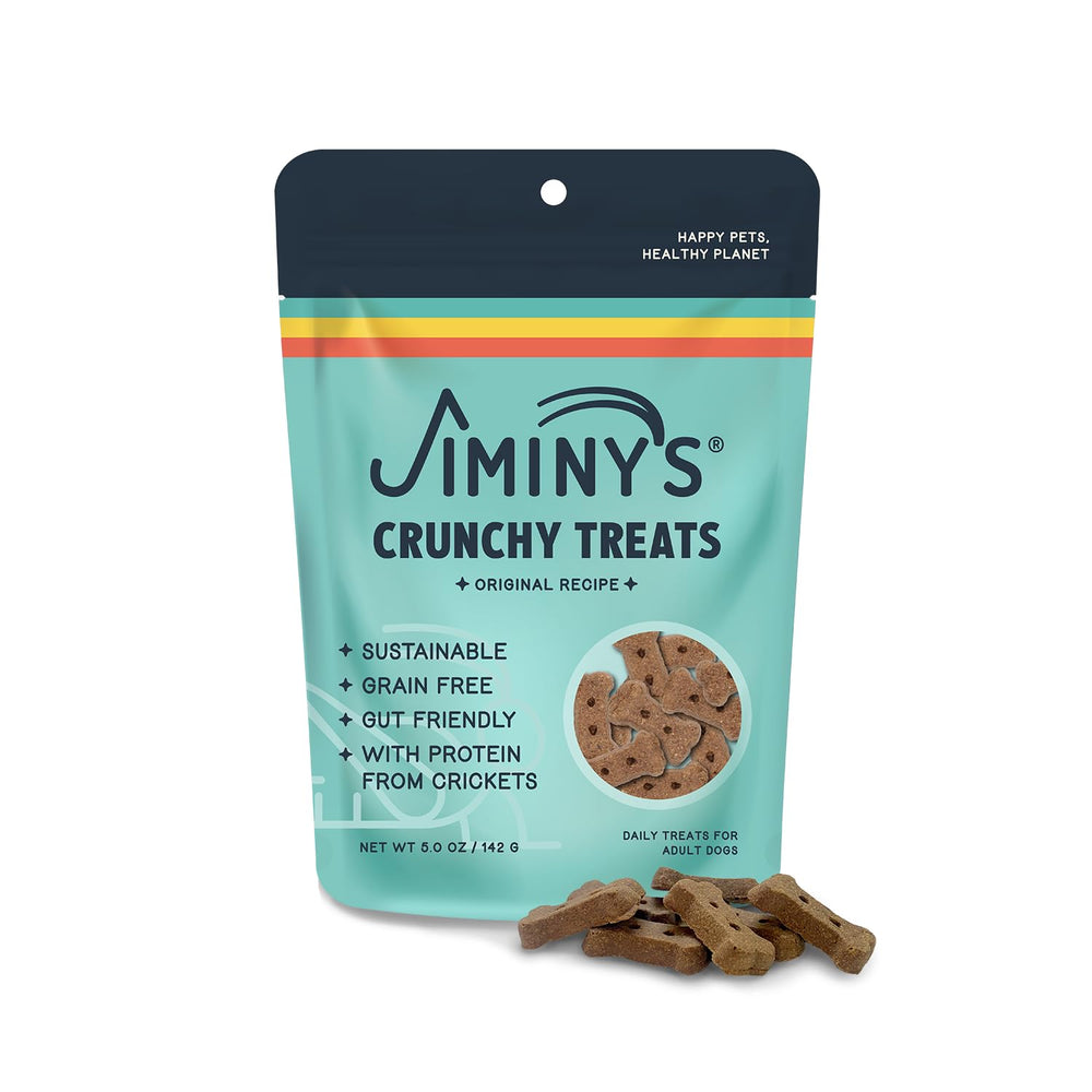 Jiminy's crujiente original mantequilla de maní calabaza para perros, snack sabroso para entrenamiento