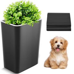 Jingmore bote de basura para excrementos de perro exterior con tapa, diseño discreto.