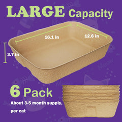 JINVOGREEN caja desechable para gatos en viaje, limpieza fácil