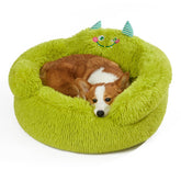 Jiupety cama donut calma, soporte cómodo para la cabeza de tu mascota.