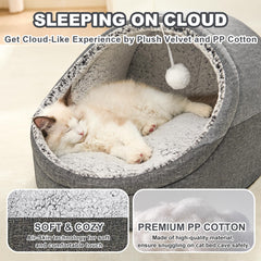 Jiupety Cama Gatos Cojin Desmontable Lavable: limpieza rápida y fácil