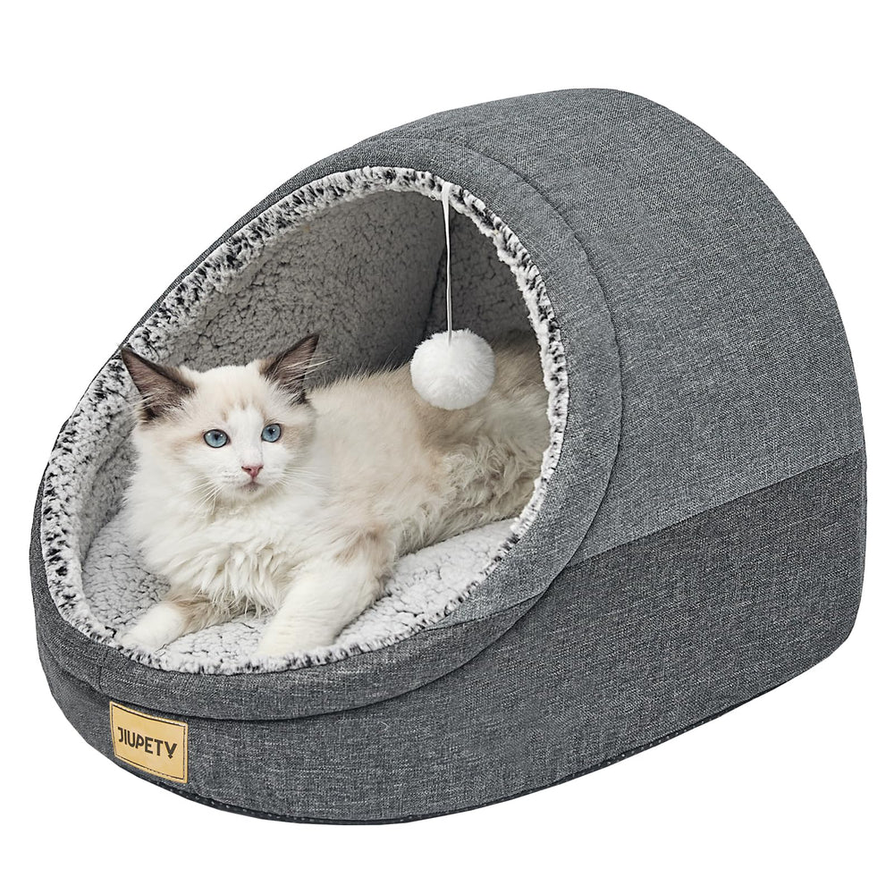 Jiupety Cama Gatos Cueva Interior: refugio cómodo para gatos relajados
