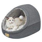 Jiupety Cama Gatos Cueva Interior: refugio cómodo para gatos relajados