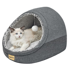 Jiupety Cama Gatos Cueva Interior: refugio cómodo para gatos relajados