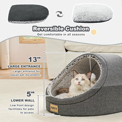 Jiupety Cama Gatos Refugio Cobierto: sensación de seguridad para siestas tranquilas
