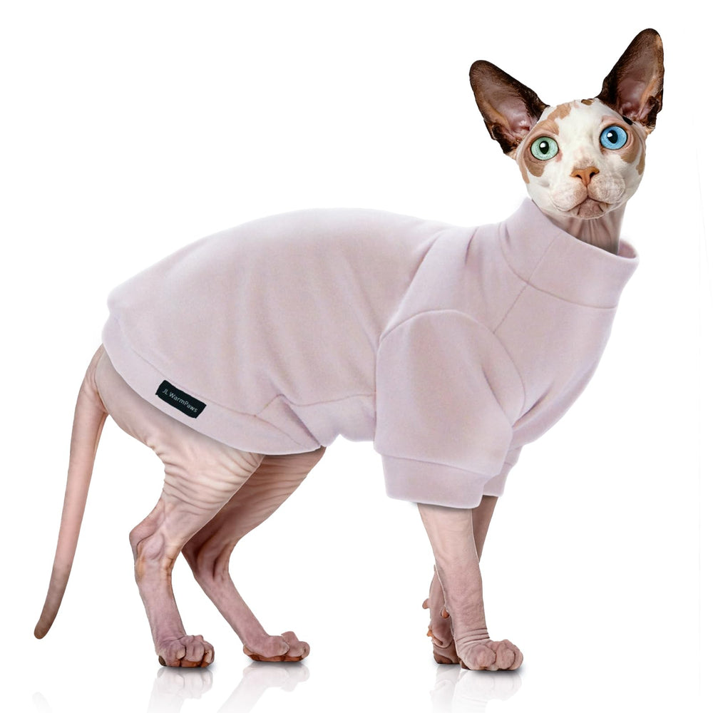 JL WarmPaws sudadera para gato sin pelo en rosa, abriga y protege
