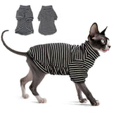 JL WarmPaws suéter para gato sin pelo, vista frontal, cómodo y cálido.