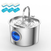 JLVDXN fuente de agua para gatos en acero 304, duradera y fácil de limpiar.