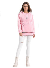 Sudadera JMOREDEEP con bolsa-gato-delante, transporte cómodo y seguro para tu mascota.