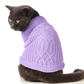 Jnancun suéter gato elástico frente, comodidad suave para paseos fríos
