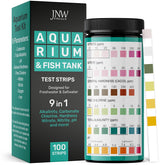 Kit de pruebas JNW Direct para acuario con 100 tiras para monitorear parámetros clave.