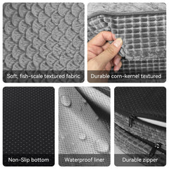 Forro interior impermeable protege la espuma ante derrames.