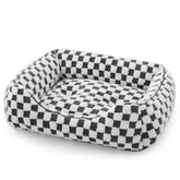 JOEJOY cama para perro mediano con diseño rectangular y forro jacquard suave para confort diario