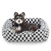 Cama JOEJOY para perros pequeños con jacquard gris, ideal para dormir cómodo