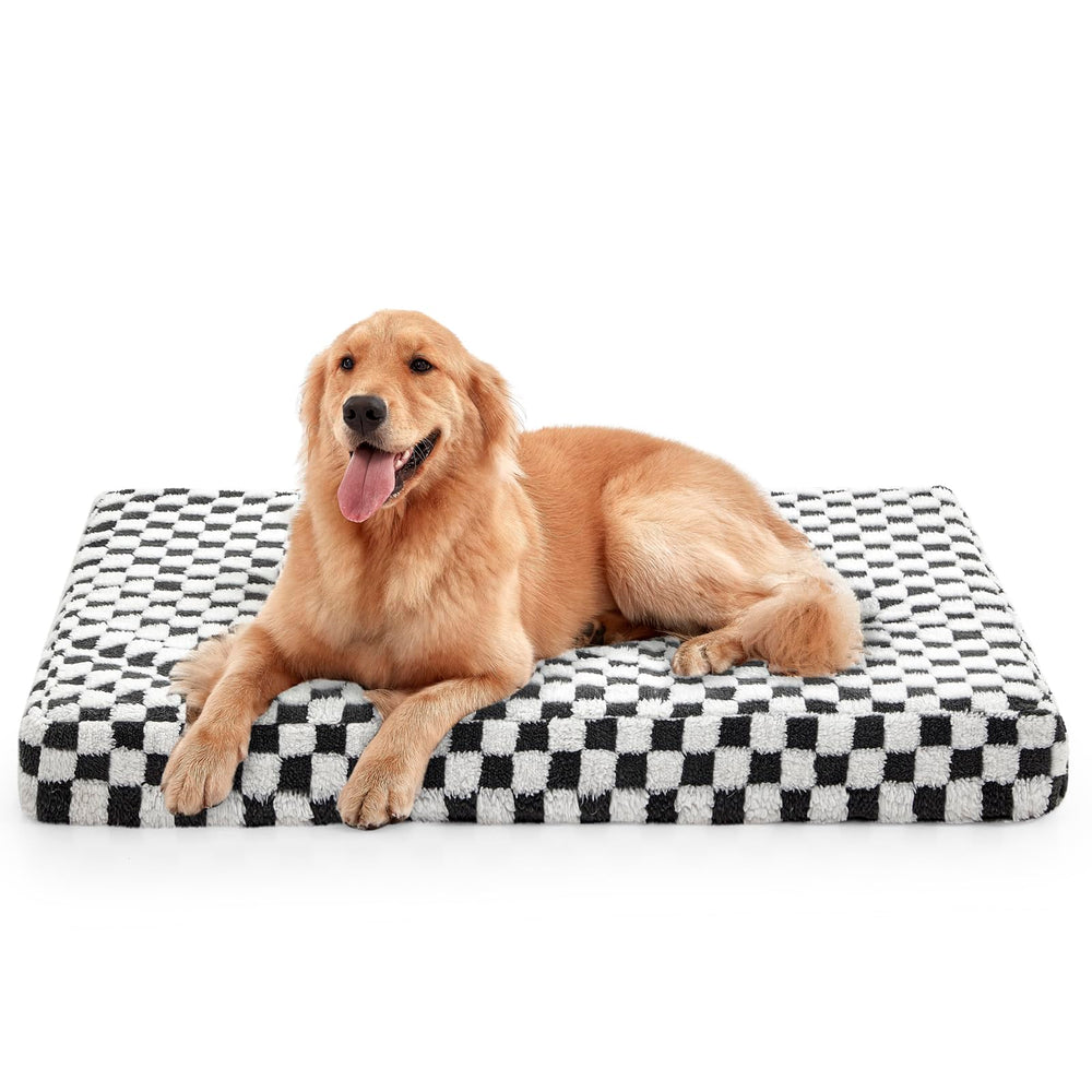 Cama grande JOEJOY para perros con capa Sherpa, confort nocturno.