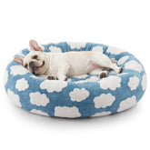 Cama donut JOEJOY para perro pequeño, suave y cómoda para descansar.
