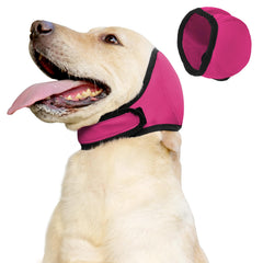 JOHNBOLIN cubre orejas perro rosa para mayor confort durante peluquería.