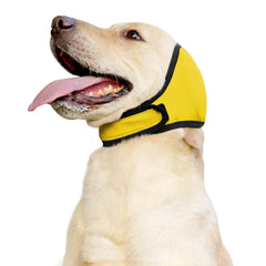 Protector de orejas JOHNBOLIN para perro, color amarillo, mantiene las orejas cálidas.
